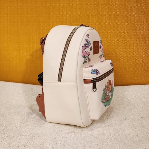 Loungefly Disney Bambi Thumper Sleeping Mushroom Floral Mini Backpack NEW - Picture 4 of 11